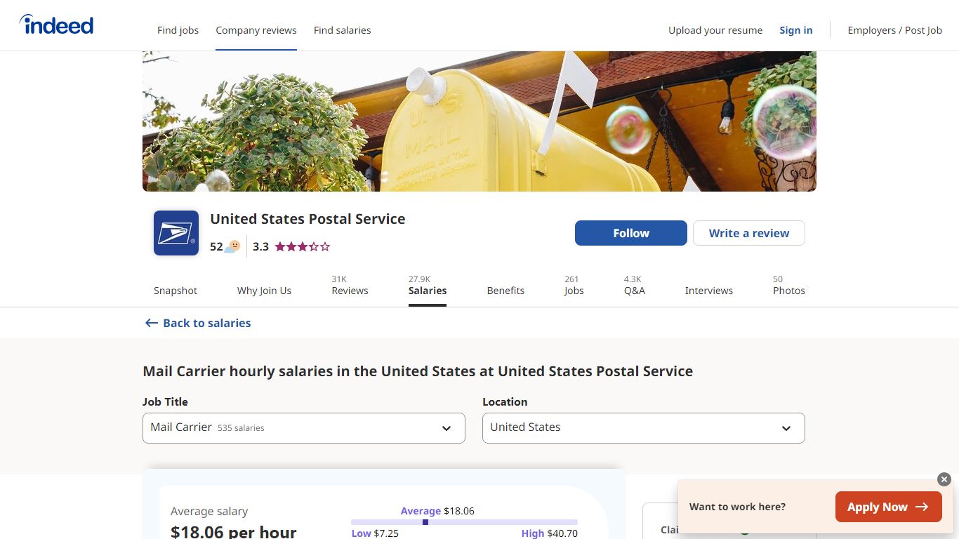 United States Postal Service Mail Carrier Salaries in the ... - Indeed